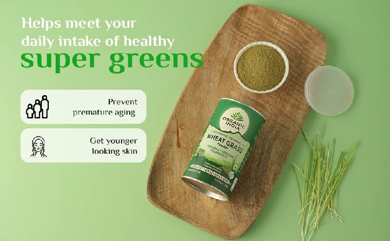 Organic India Wheat Grass Boost Stamina Powder, 100 g-5.webp